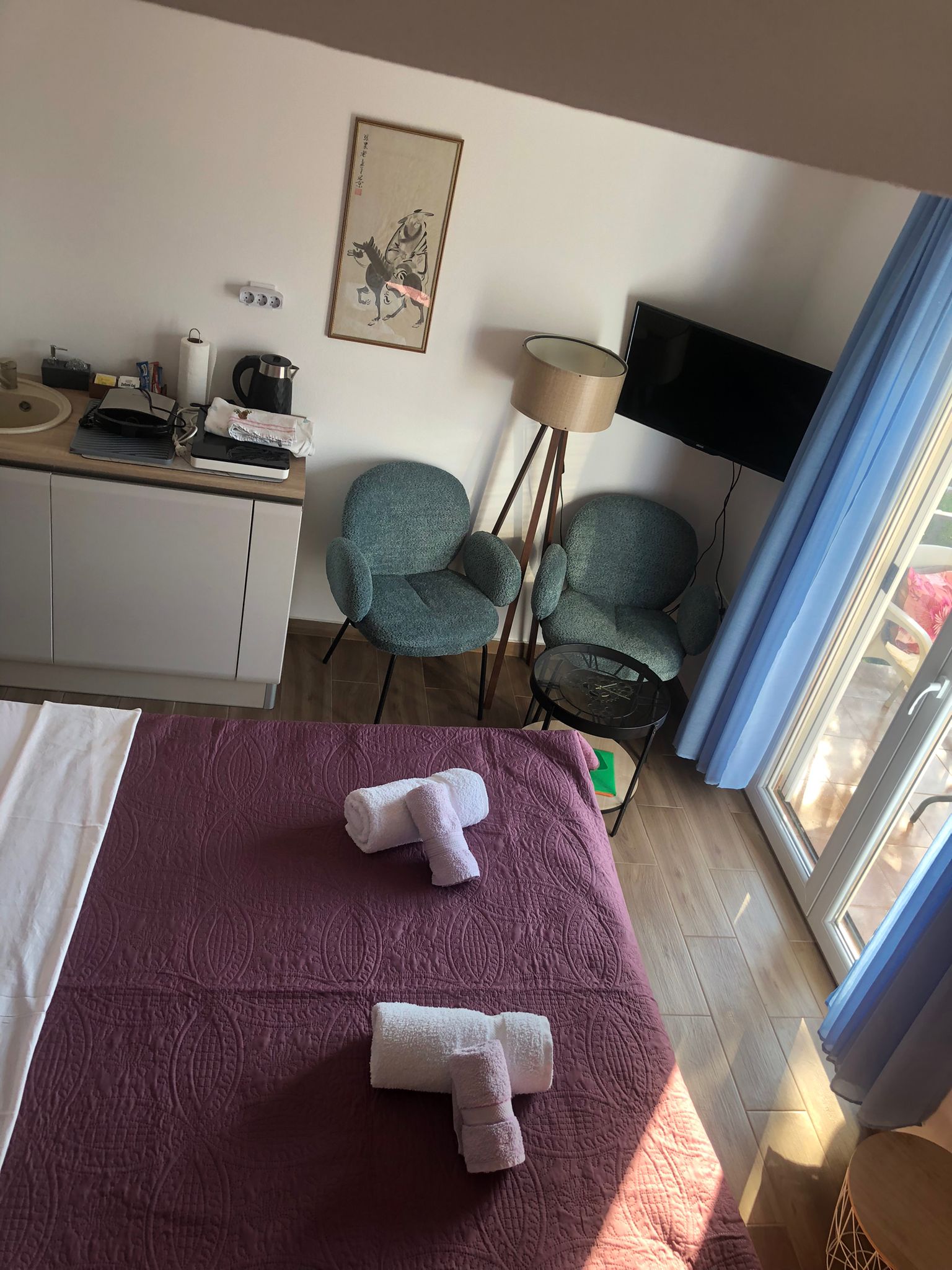 Villa Mia apartments - Dvokrevetna soba sa terasom pogled na more